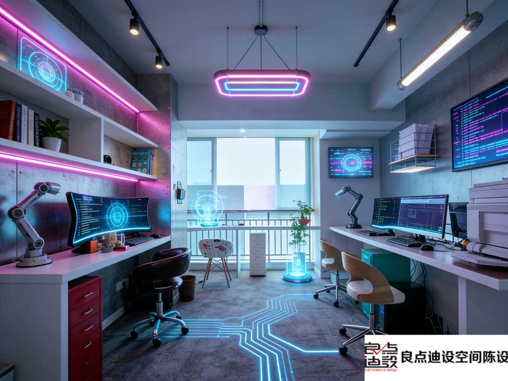 🔥赛博朋克风办公室软装设计大揭秘!科技感拉满的办公空间谁不爱?